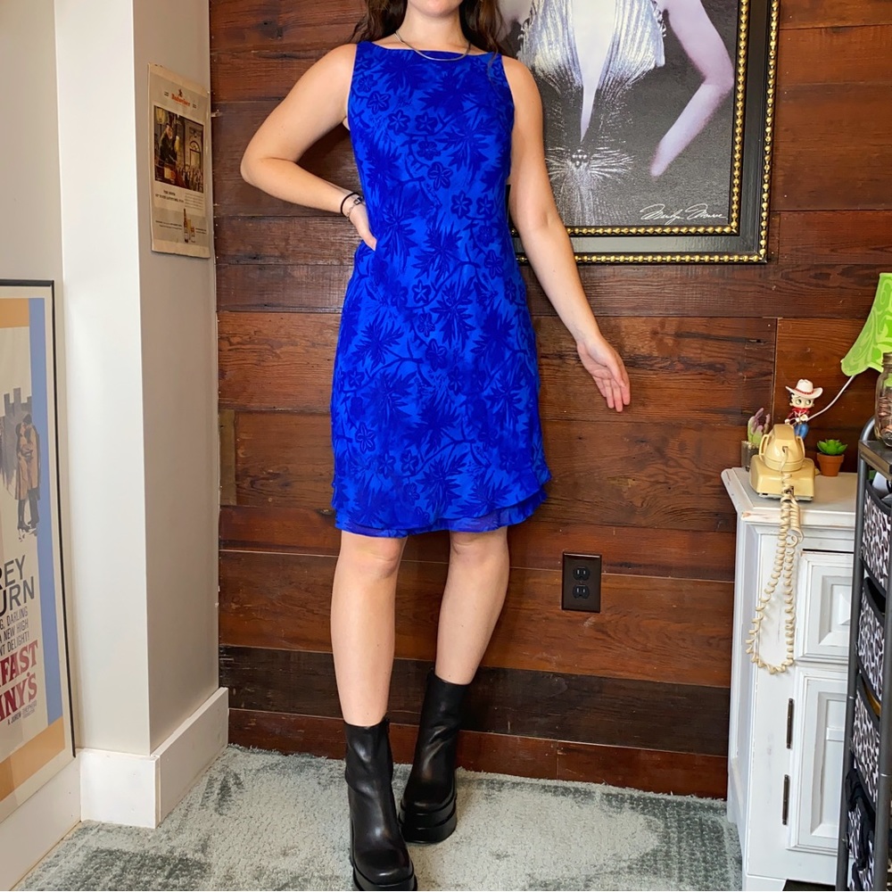 Jones New York blue floral dress